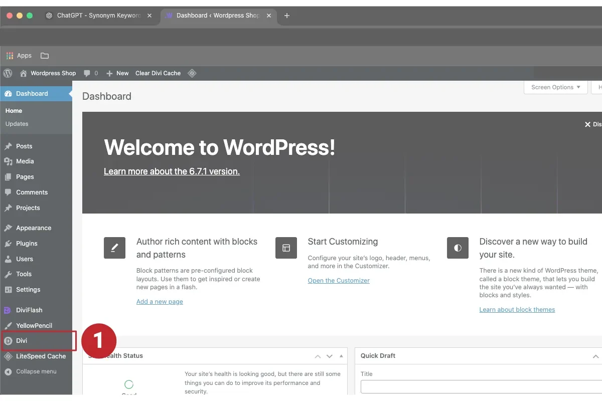 Access WordPress