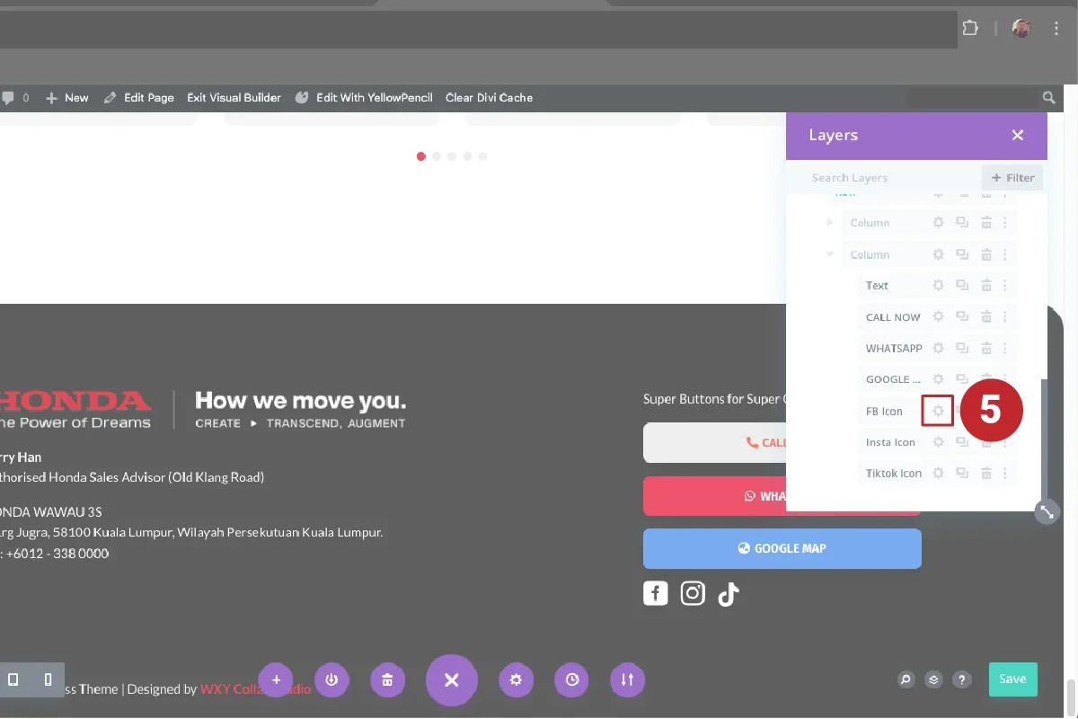 Start edit social icon